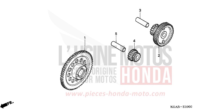 ANLASSERKUPPLUNG von CG125 TITAN ES FORCE SILVER METALLIC (NH411) von 2004